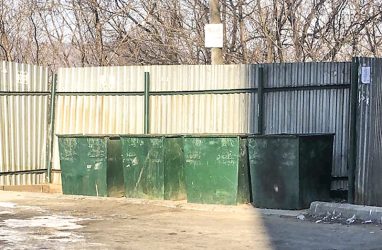 В Приморье мусорные контейнеры оказались на территории детской школы искусств