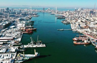 Дрон задействовали для контроля экологической обстановки в порту Владивосток