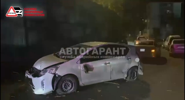 Во Владивостоке автомобиль упал с косогора (видео)