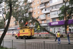 <strong>Во Владивостоке 3 сентября горожане наблюдают аномально сильный ветер, в результате которого по всему городу фиксируются разрушения</strong>