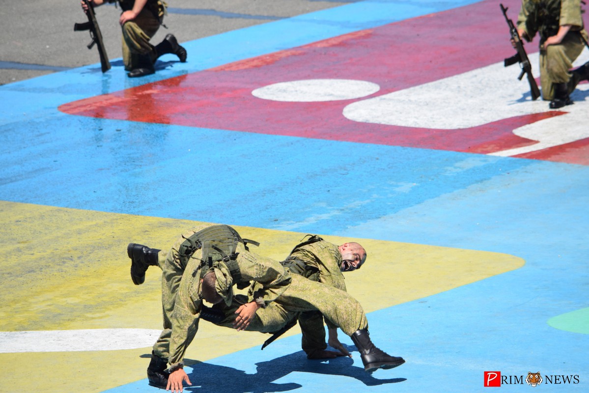 <strong>Морские пехотинцы продемонстрировали зрителям мастерство рукопашного боя</strong>