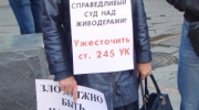Участники пикета были уверены, что наказание за издевательство над животными необходимо ужесточить до реального тюремного срока