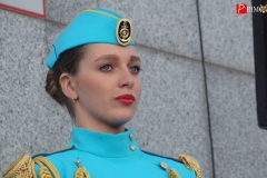 Церемонию открыли барабанщицы Дальрыбвтуза