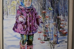<strong>Гуляева Е.А. "Морозное счастье". 2016 Х.м. 60х71.</strong>