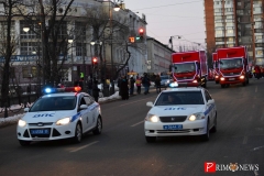<strong>В начале колонны двигались автомобили ДПС</strong>