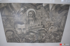 <strong>Серия "Город у моря". Цесаревич Николай во Владивостоке, 2009, картон, смешанная техника</strong>