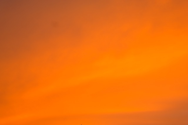 Оранжевый самолёт украсил небо над Приморьем
