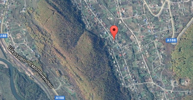 Вид со спутника на лес у улицы Лазо в Шкотово (данные Google Maps)