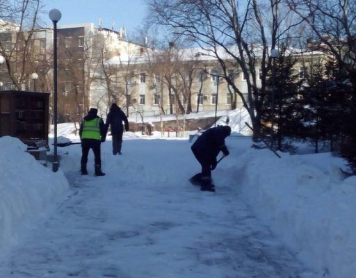 За уборку снега во Владивостоке взялся и экс-мэр Владимир Николаев