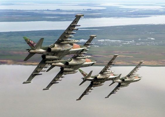 Штурмовики Су-25СМ, самолет, штурмовик. Фото: пресс-служба Восточного военного округа