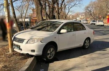 Во Владивостоке мужчине стало плохо за рулём: он врезался в столб