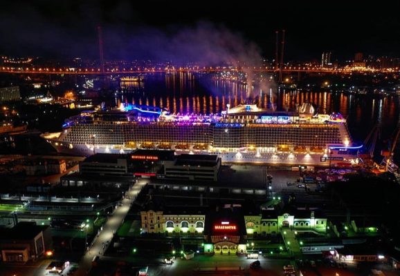 Круизный лайнер. Фотография из инстаграма Морского вокзала Владивосток