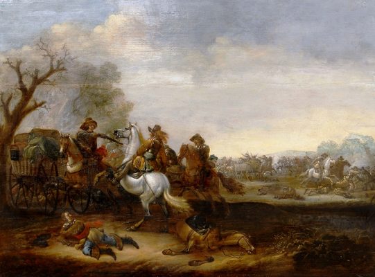 "Нападение кавалерийского отряда на обоз"