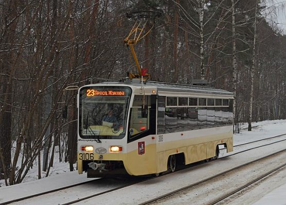 Один из трамваев Москвы
