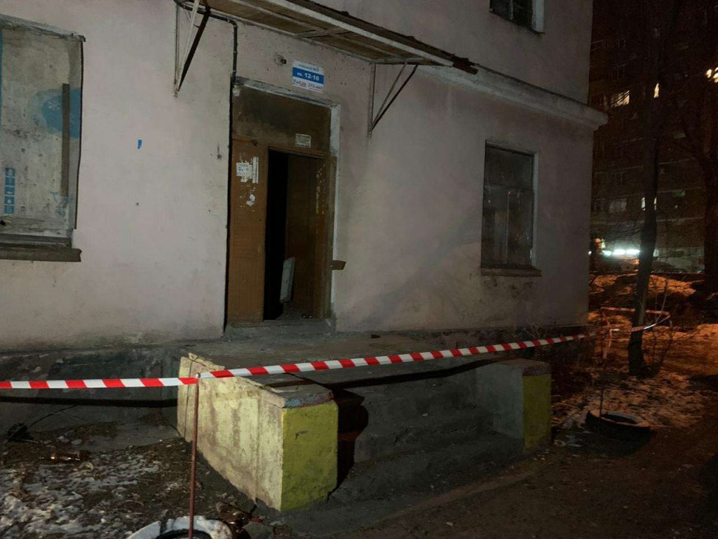Обрушение стены дома в Уссурийске