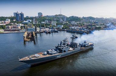 Видео: модернизированный фрегат «Маршал Шапошников» впервые выстрелил «Калибром»