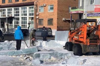 В Приморье со стройплощадки ледового городка украли пилу