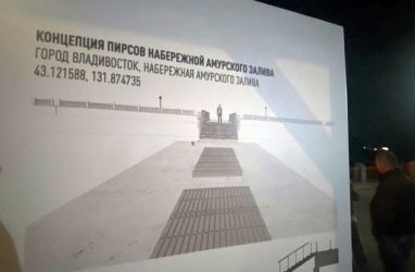 Ограждение пирса сломали на набережной Спортивной гавани Владивостока