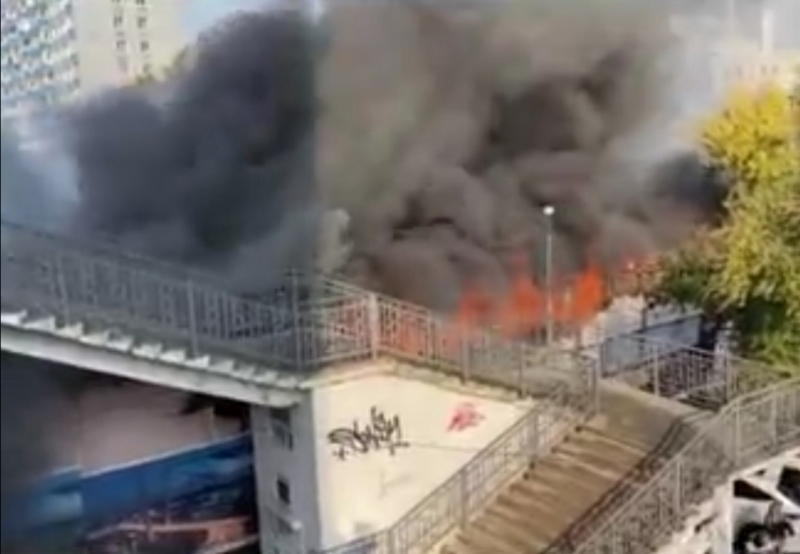 Жуткие кадры пожара во Владивостоке публикуют горожане в соцсетях — видео