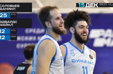 Баскетболисты владивостокского «Динамо» выиграли второй матч подряд