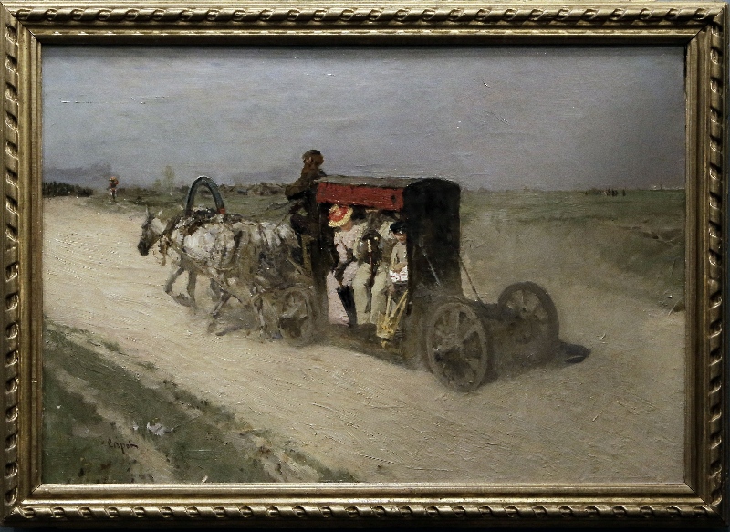 Линейка из Москвы в Кузьминки. 1892. Холст, масло. Коллекция Государственного Русского музея