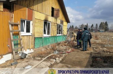 Пожилая женщина и её внук погибли на пожаре в приморском селе Чернышевка