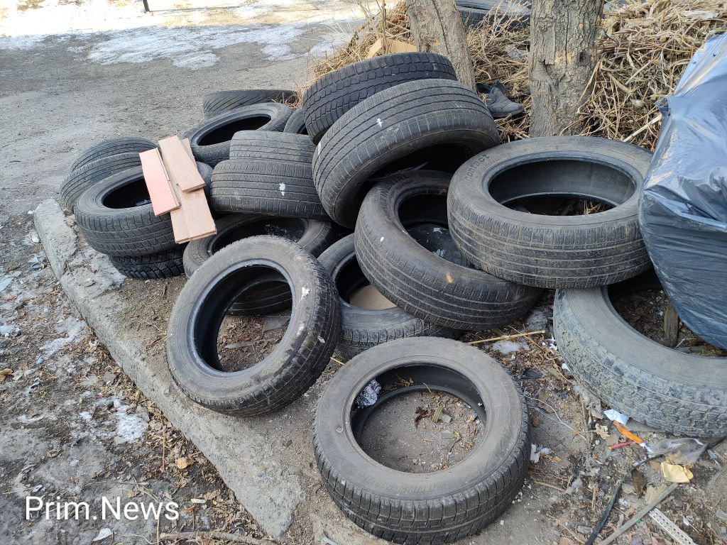 Автомобилистам Владивостока напомнили, куда можно сдать старые автопокрышки