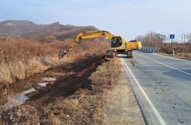 В Приморье обустраивают временный объезд аварийного моста у Голубовки