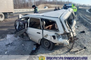 В желании объехать затор на трассе «Уссури» водитель устроил смертельное ДТП