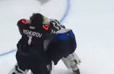 Вратари «Адмирала» и «Авангарда» Хуска и Мишуров подрались в матче КХЛ (видео)