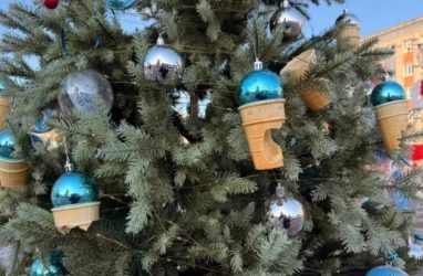 В Уссурийске необычное съедобное украшение для ёлки не пережило воскресенья